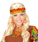 Neon Orange Hippie Necklace & Earrings Sets
