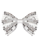 Silver Sequin Bow Tie