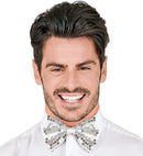 Silver Sequin Bow Tie