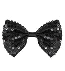 Black Sequin Bow Tie