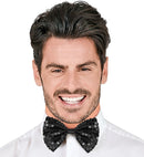 Black Sequin Bow Tie