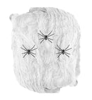 50 G White Spiderweb With 3 Spiders