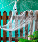 200 G White Spiderweb With 9 Spiders
