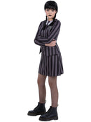 Kids Gothic School Uniform Costume Dress with Mock Jacket Shirt and Tie 3