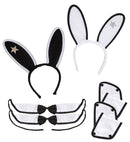 Play-Girl Dress-Up Set  Ears, Collar With Bowtie, Cuffs  2 Colors Ass.