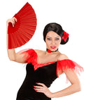 Red Fabric Fan 23 Cm
