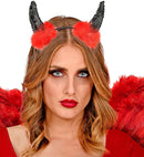 Black Sequin Devil Horns