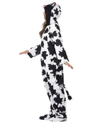 Cow Costume Adult Unisex White Black Hooded Jumpsuit 4