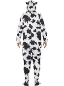Cow Costume Adult Unisex White Black Hooded Jumpsuit 6