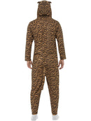 Tiger Costume Orange Black Hooded Jumpsuit with Tail for Adults 2