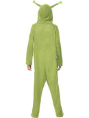 Alien Costume Kids Green Hooded Jumpsuit 3