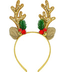 Headpiece Reindeer Glitter Gold