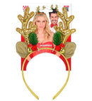 Headpiece Reindeer Glitter Gold