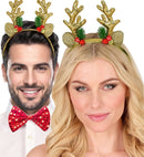 Headpiece Reindeer Glitter Gold