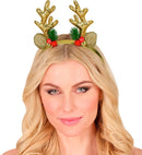 Headpiece Reindeer Glitter Gold