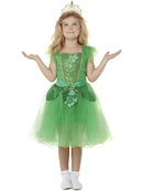 St Patricks Day Glitter Fairy Costume Child Green Irish Dress and Crown 4
