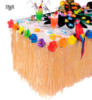 Tropical Table Skirt With Hibiscus Flower - 275X75 Cm