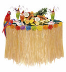 Tropical Table Skirt With Hibiscus Flower - 275X75 Cm