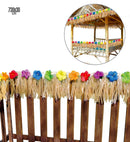 Tropical Deck Fringe With Hibiscus Flower - 730X30 Cm