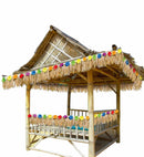 Tropical Deck Fringe With Hibiscus Flower - 730X30 Cm