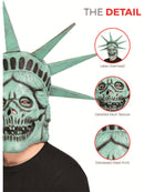Liberty Skull Overhead Mask Latex Purge Style Costume Accessory 2