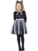 Cat Costume Child Black Pink Dress and Headband 1
