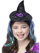 Glitter Witch Hat Headband Black Purple Blue Hair 1