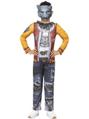 Preppy Werewolf Costume Child Multi Coloured All In One with EVA Mask 2