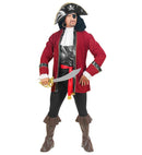 Booty Island Pirate  Coat, Vest With Jabot, Pants With Boot Covers, Belt, Hat, Eye-Patch 
