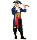 Pirate Of The 7 Seas  Coat, Vestwith Jabot, Cuffs, Pants, Belt, Boot Covers, Hat, Eye-Patch 