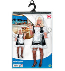 French Maid  Dress, Apron, Headpiece, Choker, Cuffs, Garter 