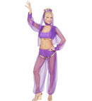Harem Beauty  Top, Shirt With Vest, Pants, Headpiece With Veil 
