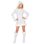 Eskimo  Hooded Dress And Boot Covers With Plush Trim 