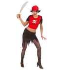 Pirate  Top With Light-Up Skull, Skirt, Bandana, Eye-Patch  