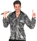 The 70S Disco Style - Silver Waves  Shirt 