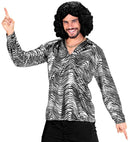 The 70S Disco Style - Silver Waves  Shirt 