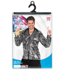 The 70S Disco Style - Silver Waves  Shirt 