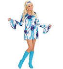 70S Mod 3 Colors Ass.  Dress, Headband 