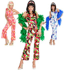 70S Fever 3 Colors Ass.  Jumpsuit, Belt 