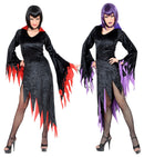 Dark Mistress Velvet - 2 Colors Ass.  Dress With Collar, Choker 