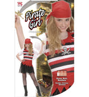 Pirate Girl  Dress, Belt, Bandana 