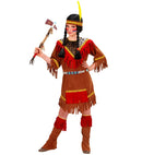 Indian Girl  Dress, Apron, Boot Covers, Headband With Feather 