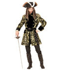 Gold Jacquard Parade Coat For Man