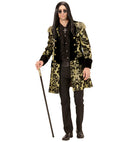 Gold Jacquard Parade Coat For Man