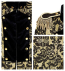 Gold Jacquard Parade Coat For Man