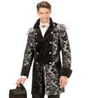 Silver Jacquard Parade Coat For Man