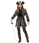 Silver Jacquard Parade Coat For Man