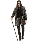 Silver Jacquard Parade Coat For Man