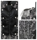 Silver Jacquard Parade Coat For Man