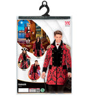 Red Jacquard Parade Coat For Man
